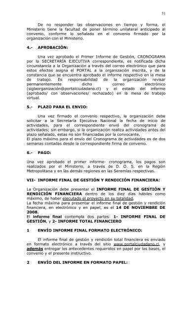 48 anexo iv instructivo de informes de gestión y rendición financiera ...