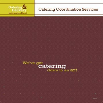 Catering Coordination Services - Dining Services Website