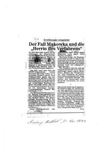 Der-Fall Makowka und die „Herrin ;des a - Thomas Wüppesahl