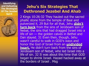5. Six Biblical Strategies On How To Dethrone ... - Rhm-Net.org