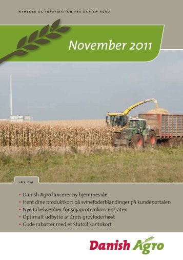 Læs nyhedsbrevet for november måned Danish Agro lancerer ny ...