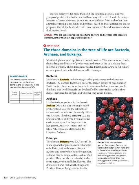 Classification and Diversity