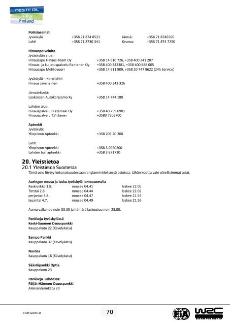 Rally Guide 2 - Neste Oil Rally Finland