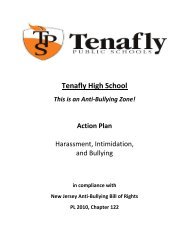 Anti-Bullying Action Plan (HIB) for THS - Tenafly High School