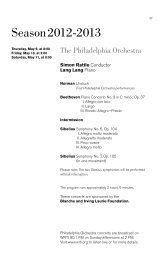 Season 2012-2013 - The Philadelphia Orchestra