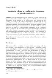 Aesthetic values, art and the physiognomy of pseudo ... - Hermeneia