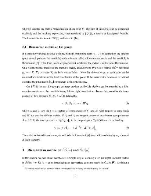 New metrics for rigid body motion interpolation - helix