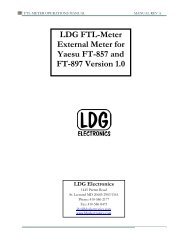 LDG Ftl-Meter External Meter for Yaesu FT-857 ... - LDG Electronics