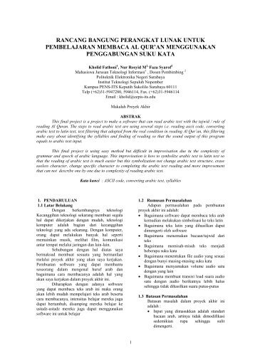 perancangan sistem informasi akademik di politehnik elektronika ...