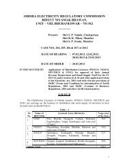 Tariff Order - Orissa Electricity Regulatory Commission