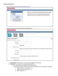 Creating a Honeywell ID 1. Go to the website ... - ASM Consortium