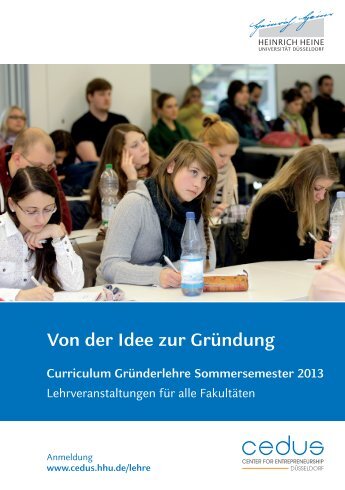 Von der Idee zur GrÃ¼ndung - Center for Entrepreneurship - Heinrich ...