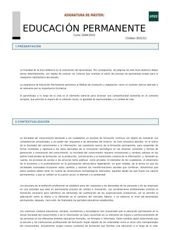 EDUCACIÃN PERMANENTE - UNED