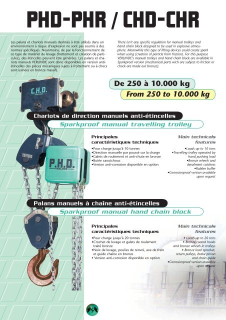 Palans Ã©lectriques et composants de levage ... - IndustriasVeca