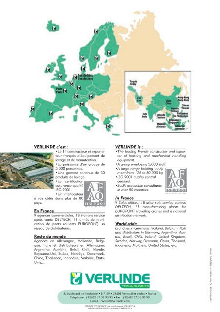 Palans Ã©lectriques et composants de levage ... - IndustriasVeca