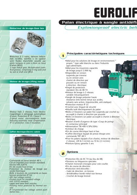 Palans Ã©lectriques et composants de levage ... - IndustriasVeca