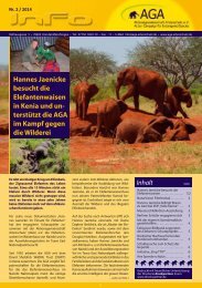 Hannes Jaenicke besucht die Elefantenwaisen und unterstützt die AGA im Kampf gegen die Wilderei