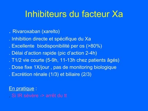 Quelle anticoagulation en cas d insuffisance renal