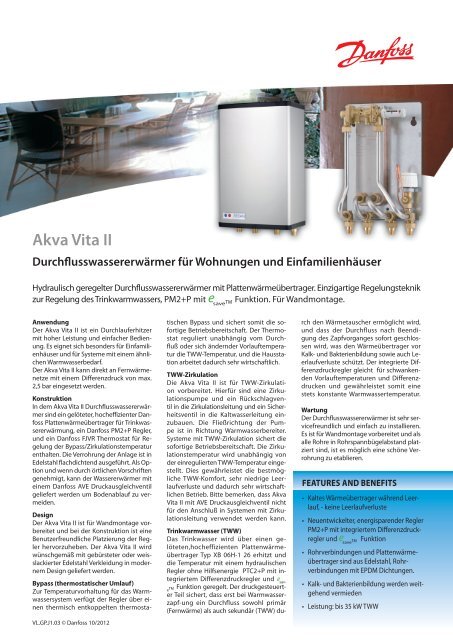 Akva Vita II - FernwÃ¤rme-Komponenten - Danfoss GmbH