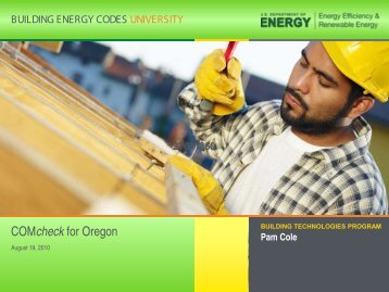 Presentation Slides - Building Energy Codes