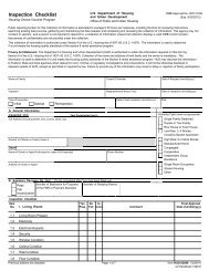 HQS Inspection Checklist - HUD