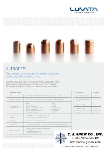 Luvata A-Trode PDF Brochure - T. J. Snow