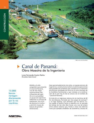 ConstrucciÃ³n Canal de PanamÃ¡ - Revista Metal Actual