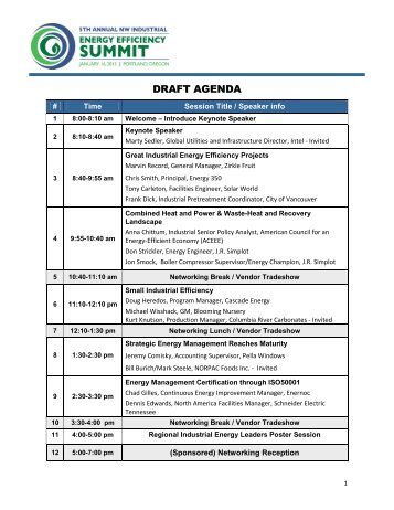 DRAFT AGENDA
