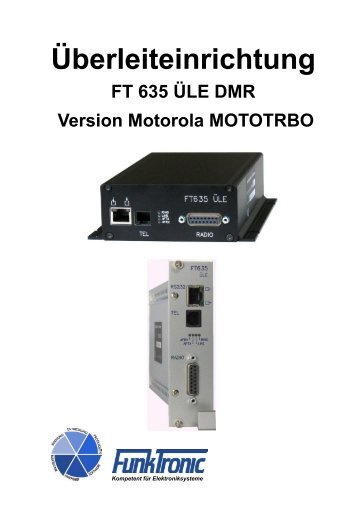 FT635 ÜLE DMR - Überleiteinrichtung - Funktronic