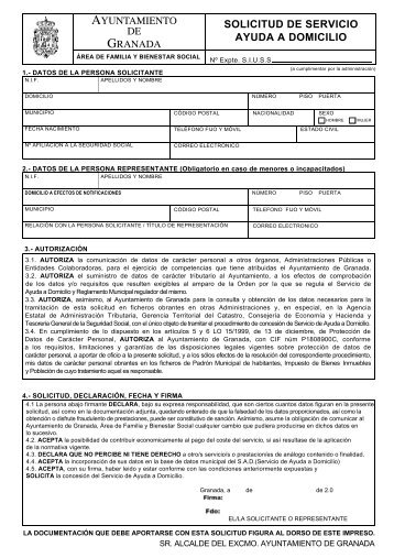 Ayuda a domicilio - Ayuntamiento de Granada