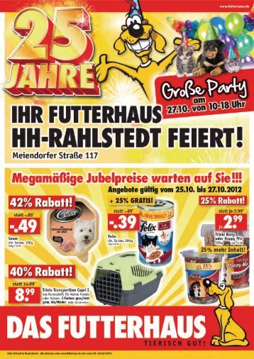 Jubiläums-Prospekt als PDF herunterladen - Das Futterhaus