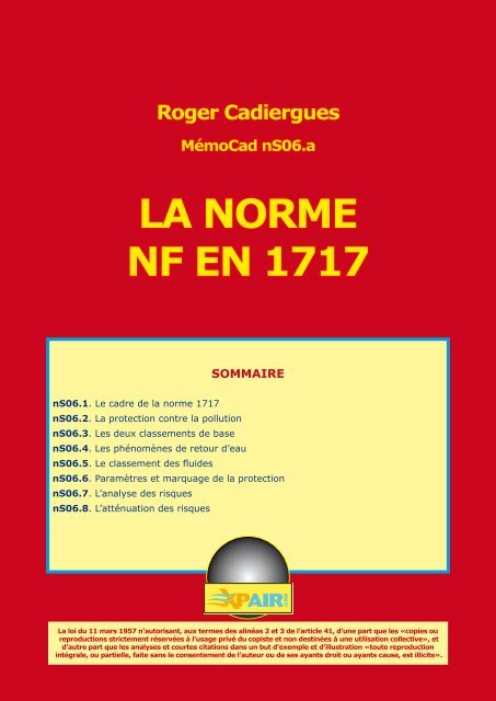 LA NORME NF EN 1717