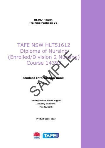 TAFE NSW HLT51612 Diploma of Nursing (Enrolled ... - vetres