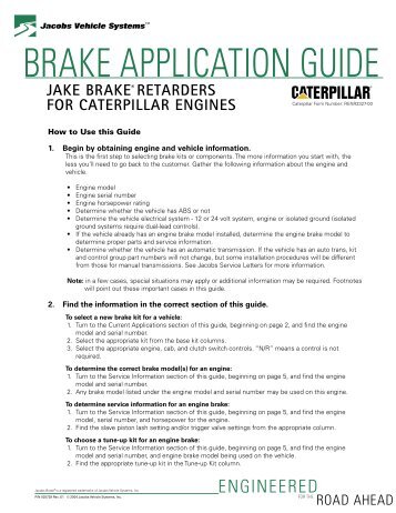 Caterpillar C13 Tune Up Manual