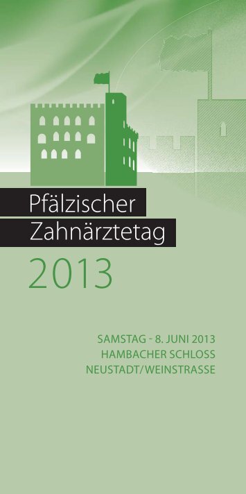 Pfälzischer Zahnärztetag - Bezirkszahnärztekammer Pfalz