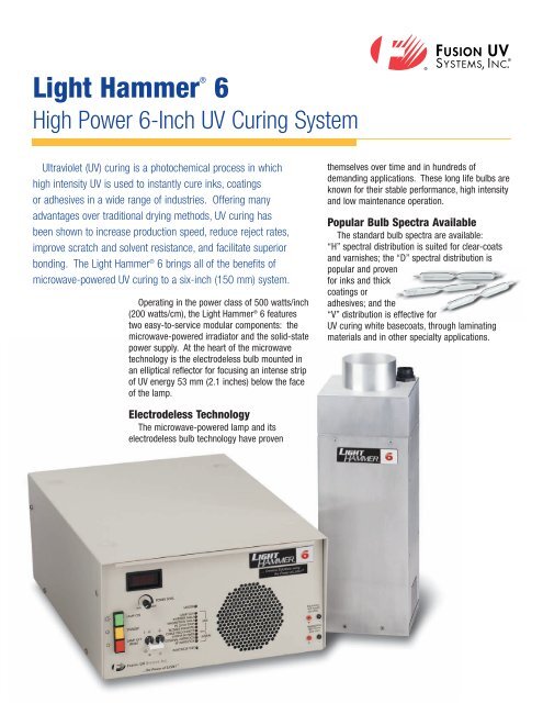 Light Hammer® 6 - Fusion UV Systems Inc.