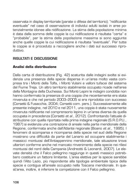 Analisi dello status e della distribuzione dei rapaci - Ispra