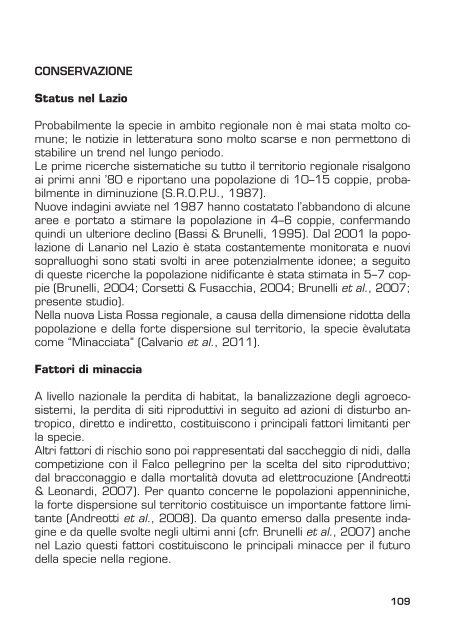 Analisi dello status e della distribuzione dei rapaci - Ispra