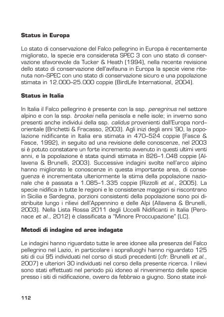 Analisi dello status e della distribuzione dei rapaci - Ispra