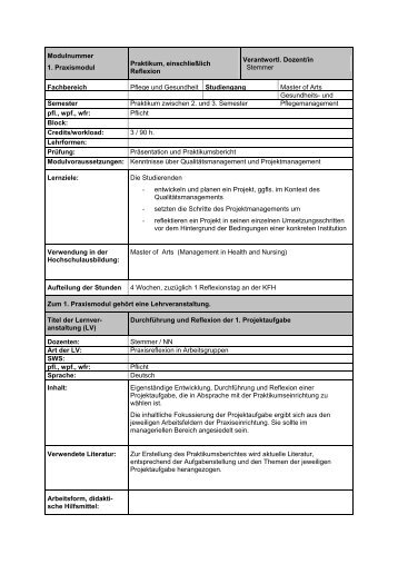 Gesundheits- und Pflegemanagement