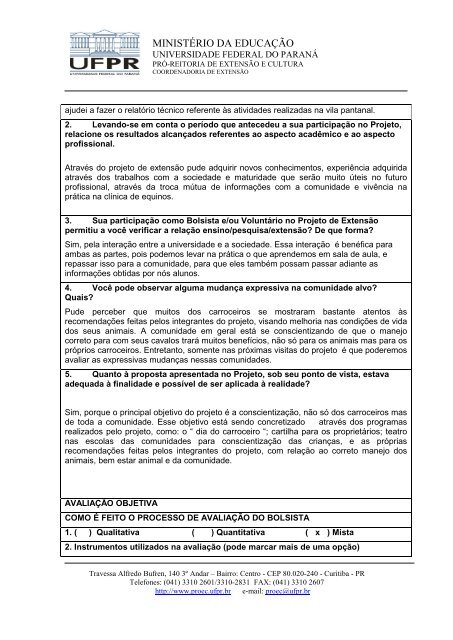 RelatÃ³rio final 2009 - Zoonoses - Universidade Federal do ParanÃ¡