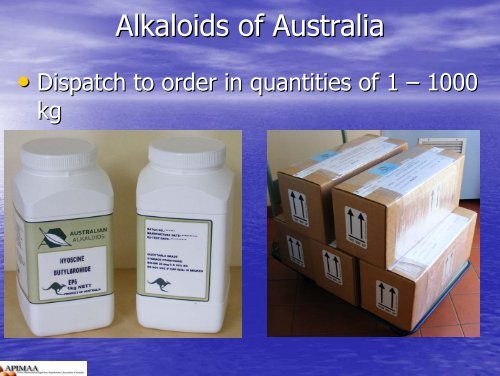 Active Pharmaceutical Ingredients - Australian Organisation for Quality
