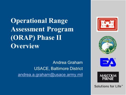 Operational Range Assessment Program (ORAP) Phase II ... - E2S2