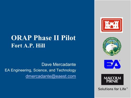 Operational Range Assessment Program (ORAP) Phase II ... - E2S2