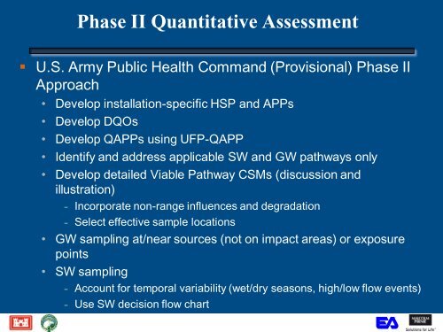 Operational Range Assessment Program (ORAP) Phase II ... - E2S2