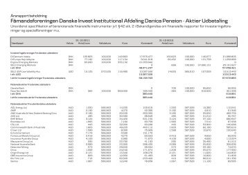 Aktier Udbetaling - Danica Pension