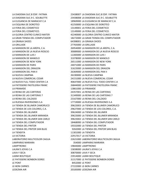 nombre del comercio cod. afiliacion @que ricas carnes# 42372000 ...