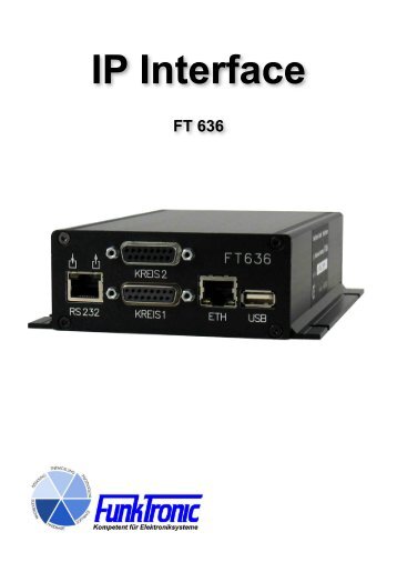 2-wire connection of the FT636 IP Interface - Funktronic