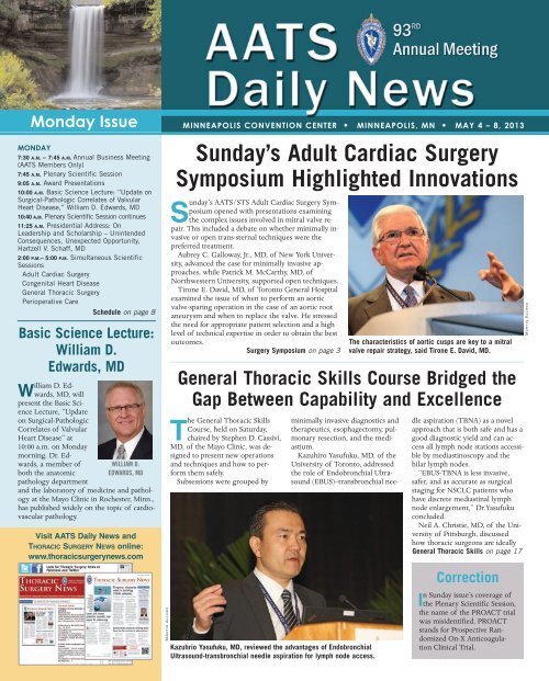 Monday - Thoracic Surgery News