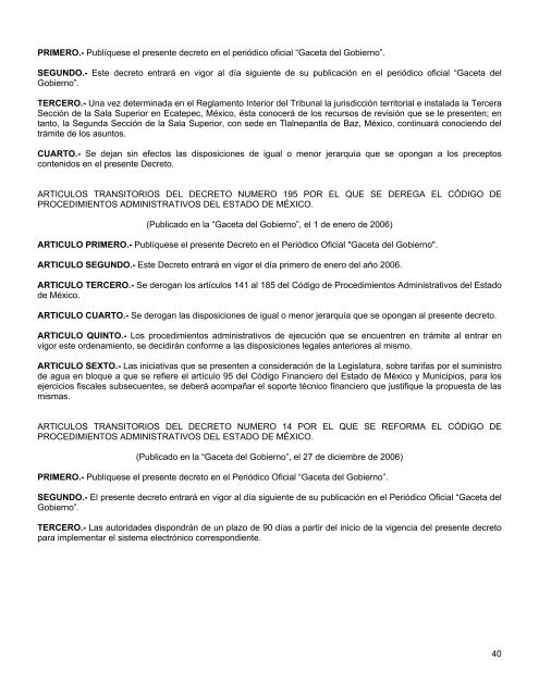 1 codigo de procedimientos administrativos del estado de mexico ...